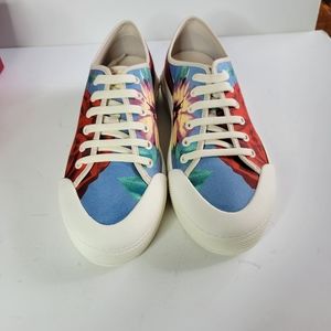 Salvatore Ferragamo floral print sneakers NEW IN BOX size 10 C RARE